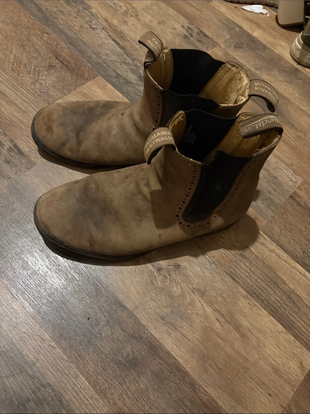 Blundstone Men's Brown Chelsea Work Boots